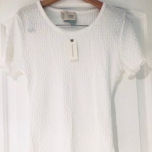 NWT Saturday Sunday Waffle Stitched Tee
